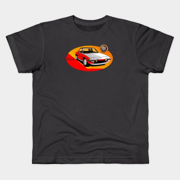 X19 vintage sports car Kids T-Shirt by Midcenturydave